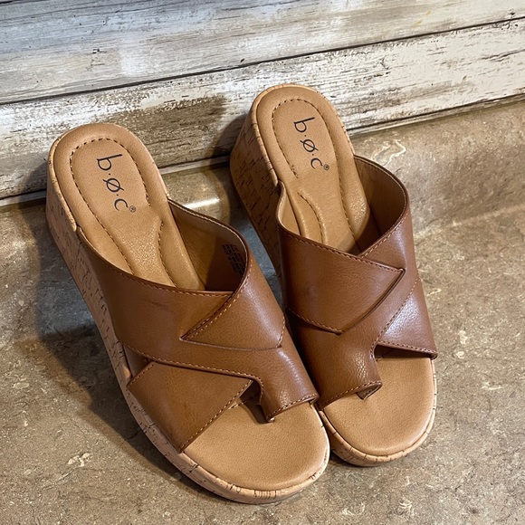 BOC Shoes - BOC Size 7  Brown Wedge Sandals